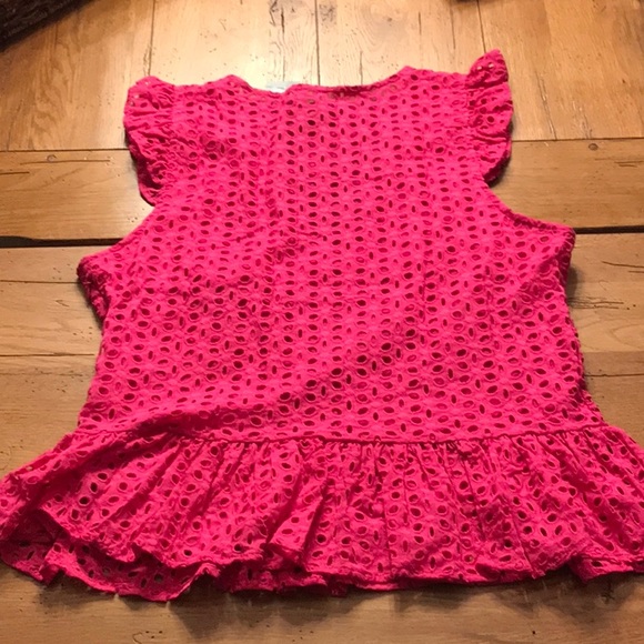 INC Pink Eyelet Top - Picture 2 of 2
